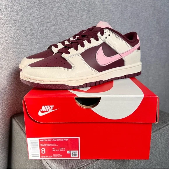 Nike Dunk Low, maroon/pink, M 8, W 9.5 - Picture 1 of 5